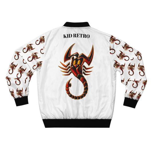 Stylish Scorpion Print Men's Bomber Jacket, Trendy Outerwear, Unique Gift for Him, Casual Fashion, Streetwear Style