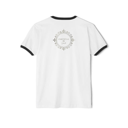 Unisex Cotton Ringer Tee Shirt - Emotional by Vante