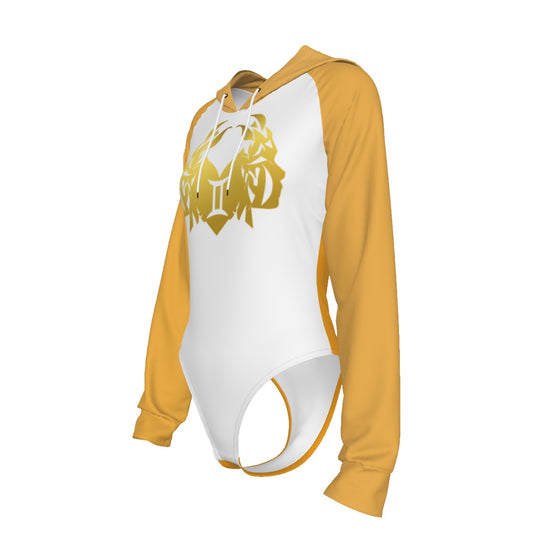 All-Over Print Women's Raglan Sleeve Hooded Bodysuit