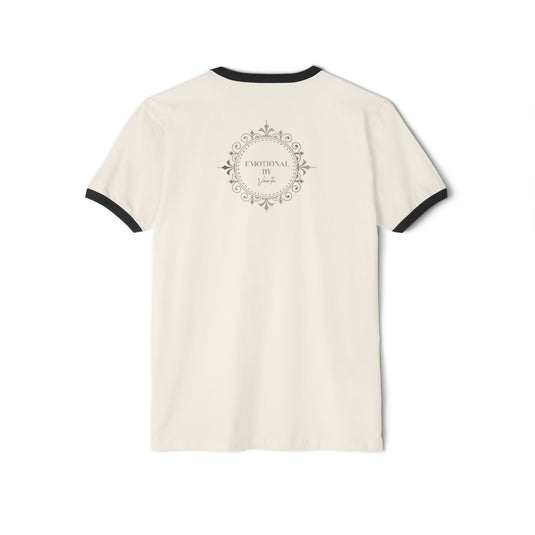 Unisex Cotton Ringer Tee Shirt - Emotional by Vante