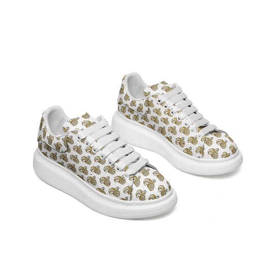 Unisex Non Slip Lace Up Leather Sneakers - Emotional by Vante