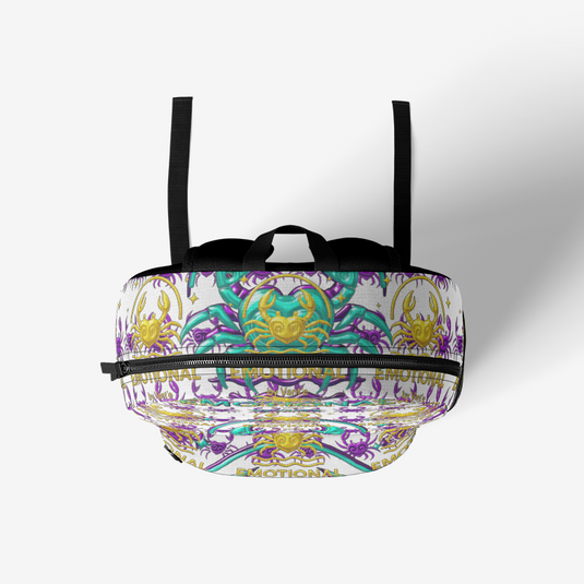 Retro Colorful Print Trendy Backpack - Emotional by Vante