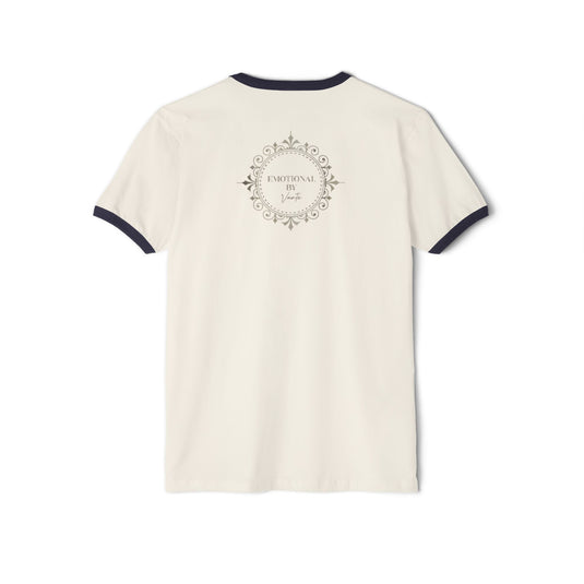 Unisex Cotton Ringer Tee Shirt - Emotional by Vante