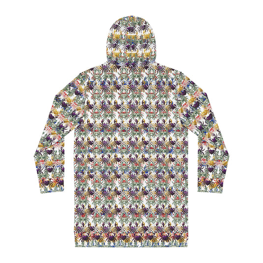 Colorful Floral Hoodie Dress, Cozy Lounge Dress, Casual T-Shirt Dress, Perfect for Spring & Summer, Great Gift for Women