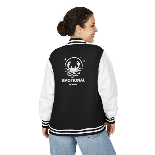 Unisex Heavyweight Letterman Jacket with Emotional Crab Design, Stylish Jacket, Trendy Outerwear for Teens, Gift for Friends, Perfect [...]