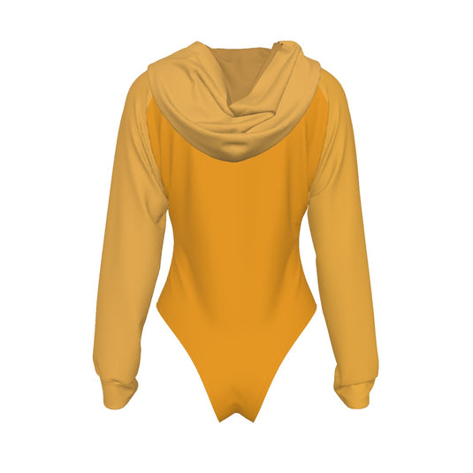 All-Over Print Women's Raglan Sleeve Hooded Bodysuit
