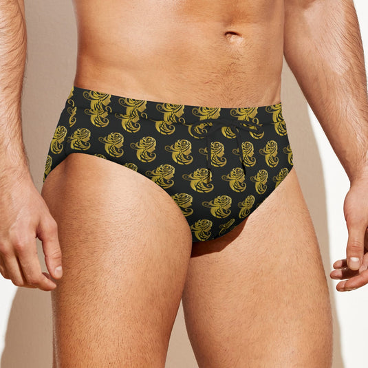 All-over print Men'S Drawstring Swim Briefs