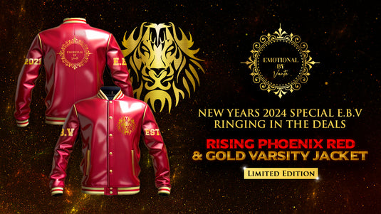 Red & Gold Varsity Jacket - Emotional by Vante