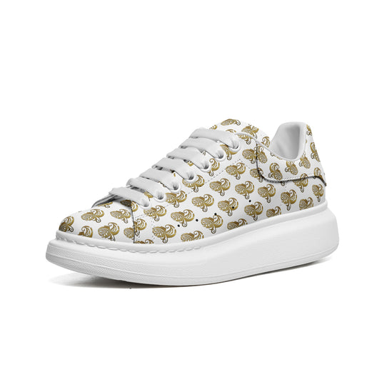 Unisex Non Slip Lace Up Leather Sneakers - Emotional by Vante