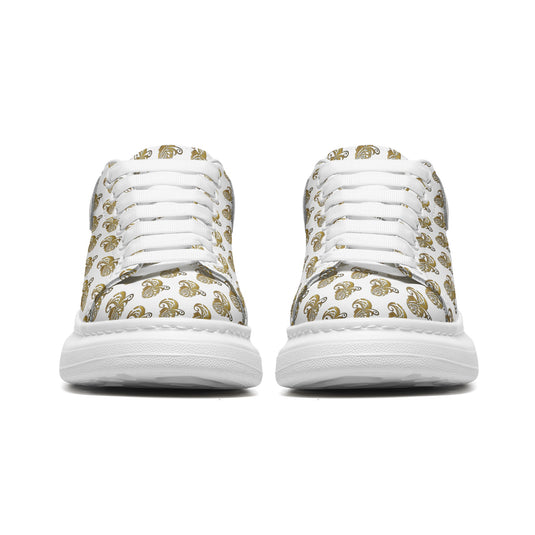 Unisex Non Slip Lace Up Leather Sneakers - Emotional by Vante